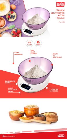 Evia Dirhem EA-4113 Mutfak Tartısı