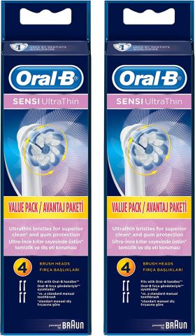 Oral-B EB60-4 Sensi Ultra Thin 4'lü 2 Adet Diş Fırçası Yedek Başlığı