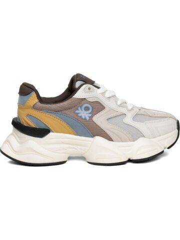 Benetton BNI-11121 Kadın Klasik Sneaker Bej