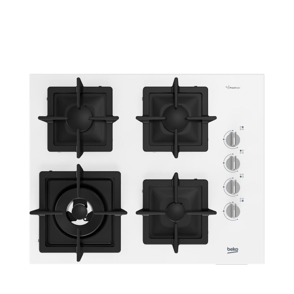 Beko BOCD K 6510 DWYB Beyaz Wok Gözlü Cam Ankastre Ocak