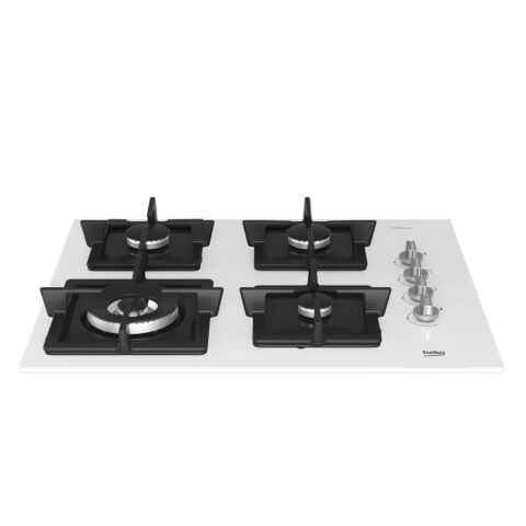 Beko BOCD K 6510 DWYB Beyaz Wok Gözlü Cam Ankastre Ocak
