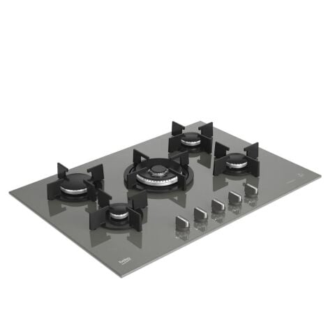 Beko BOCD T 7521 DWKG Wok Gözlü Gri Cam Ankastre Ocak