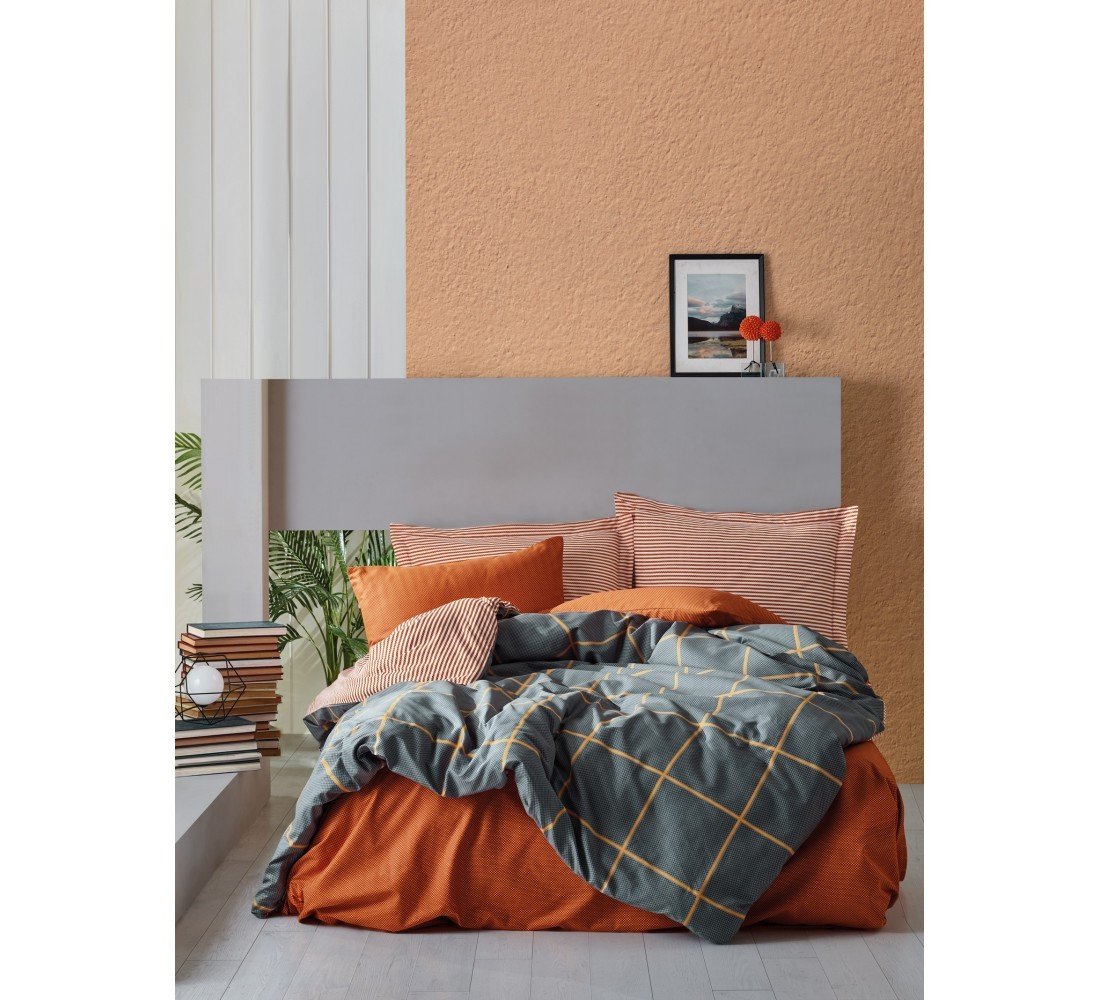 Cotton Box Modern Çift Kişilik Nevresim Takımı Stark Tarçın