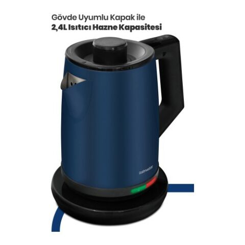 Goldmaster GM-7344EM Akasya Ege Mavisi 2200 W Çelik Çay Makinesi