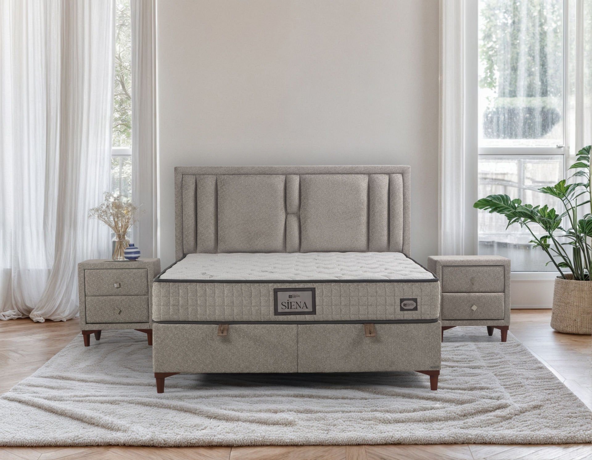 MyViscoo Siena Yatak Baza Başlık Set