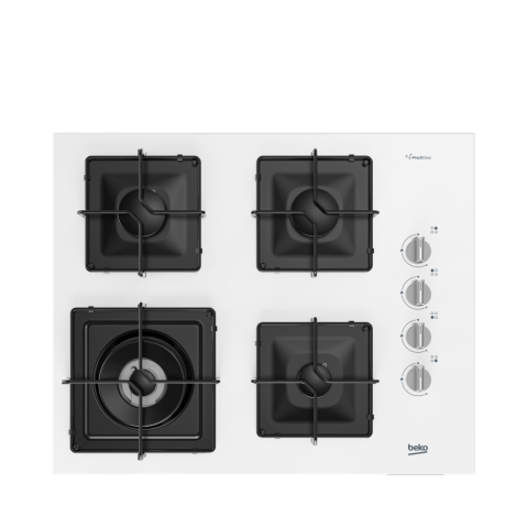Beko BOCD K 6510 EWB Wok Gözlü Beyaz Cam Ankastre Ocak