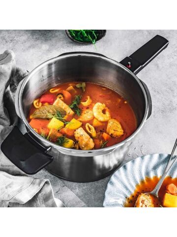 Fissler Vitaquick Premium Buhar Aparatlı 6 lt Düdüklü Tencere