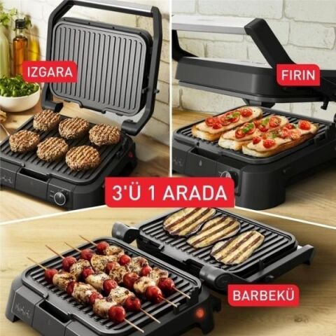 Tefal SuperGrill 3in1 Siyah 2000 W Izgara ve Tost Makinesi