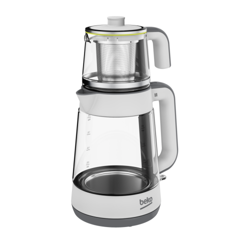 Beko CM 5964 Floral Beyaz 1900 W Cam Demlikli Çay Makinesi