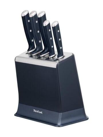 Tefal EverSharp Pro 5 Bıçaklı Entegre Otomatik Bileyicili Siyah Bıçak Seti