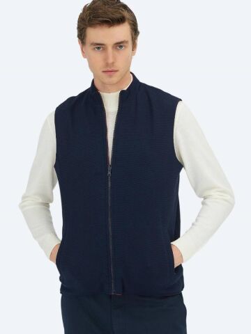 Kip Mak-5 Kırmızı Regular Fit Dik Yaka Casual Örme Çift Taraflı Spor Yelek