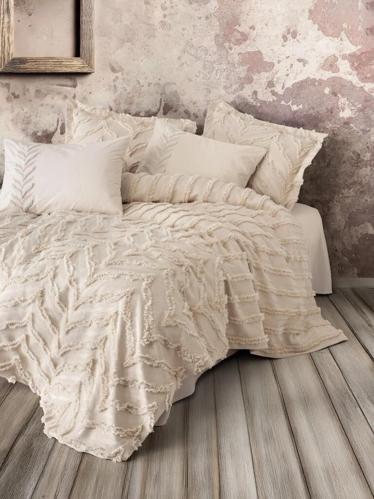 Cotton Box Limi Crimp Yatak Örtülü Çift Kişilik Nevresim Takımı