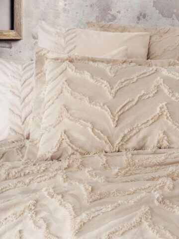 Cotton Box Limi Crimp Yatak Örtülü Çift Kişilik Nevresim Takımı