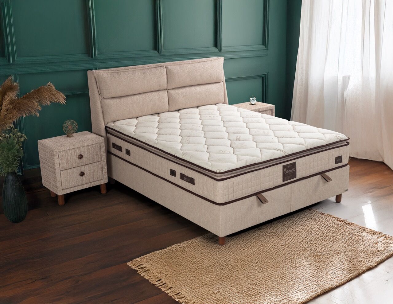 MyViscoo Otantic Yatak Baza Başlık Set