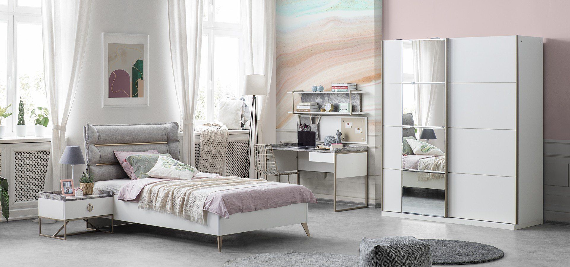 Loft Gold Genç Odası Takımı