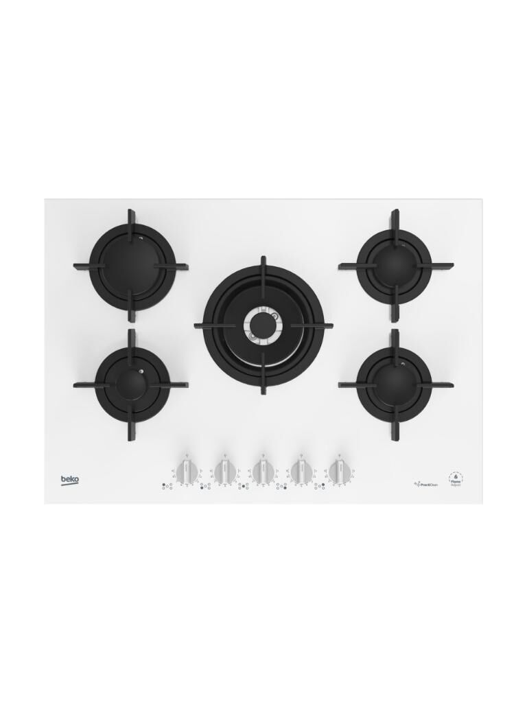 Beko BOCD T 7521 DWKB Wok Gözlü Beyaz Cam Ankastre Ocak
