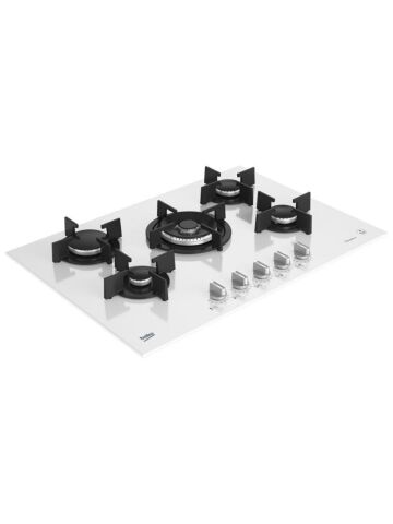 Beko BOCD T 7521 DWKB Wok Gözlü Beyaz Cam Ankastre Ocak