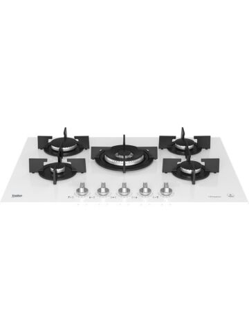 Beko BOCD T 7521 DWKB Wok Gözlü Beyaz Cam Ankastre Ocak