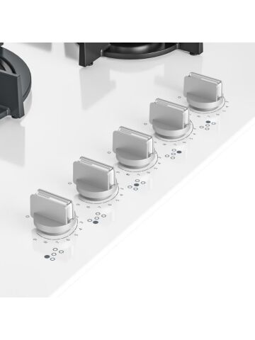 Beko BOCD T 7521 DWKB Wok Gözlü Beyaz Cam Ankastre Ocak