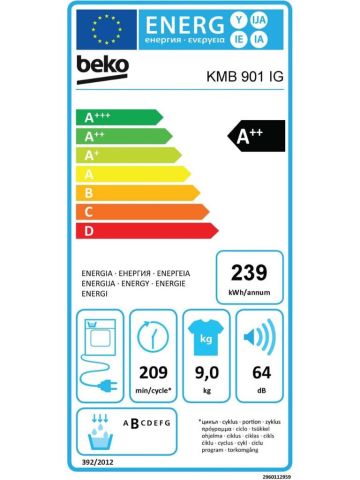 Beko KMB 901 IG 9 kg Çamaşır Kurutma Makinesi