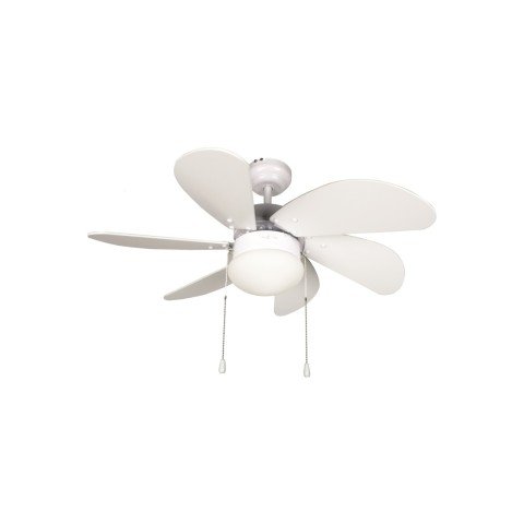 Kaşkar L36009/3 Aydınlatmalı 6 Kanatlı Tavan Vantilatörü Beyaz
