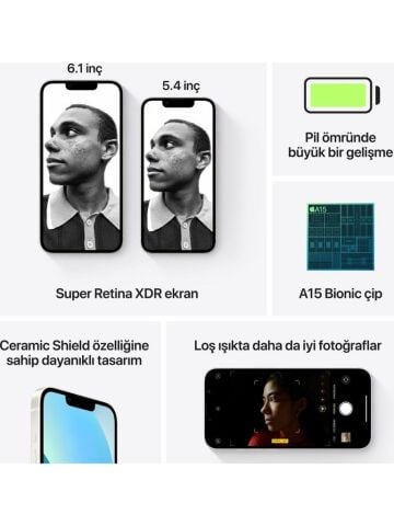 iPhone 13 128 GB Yıldız Işığı