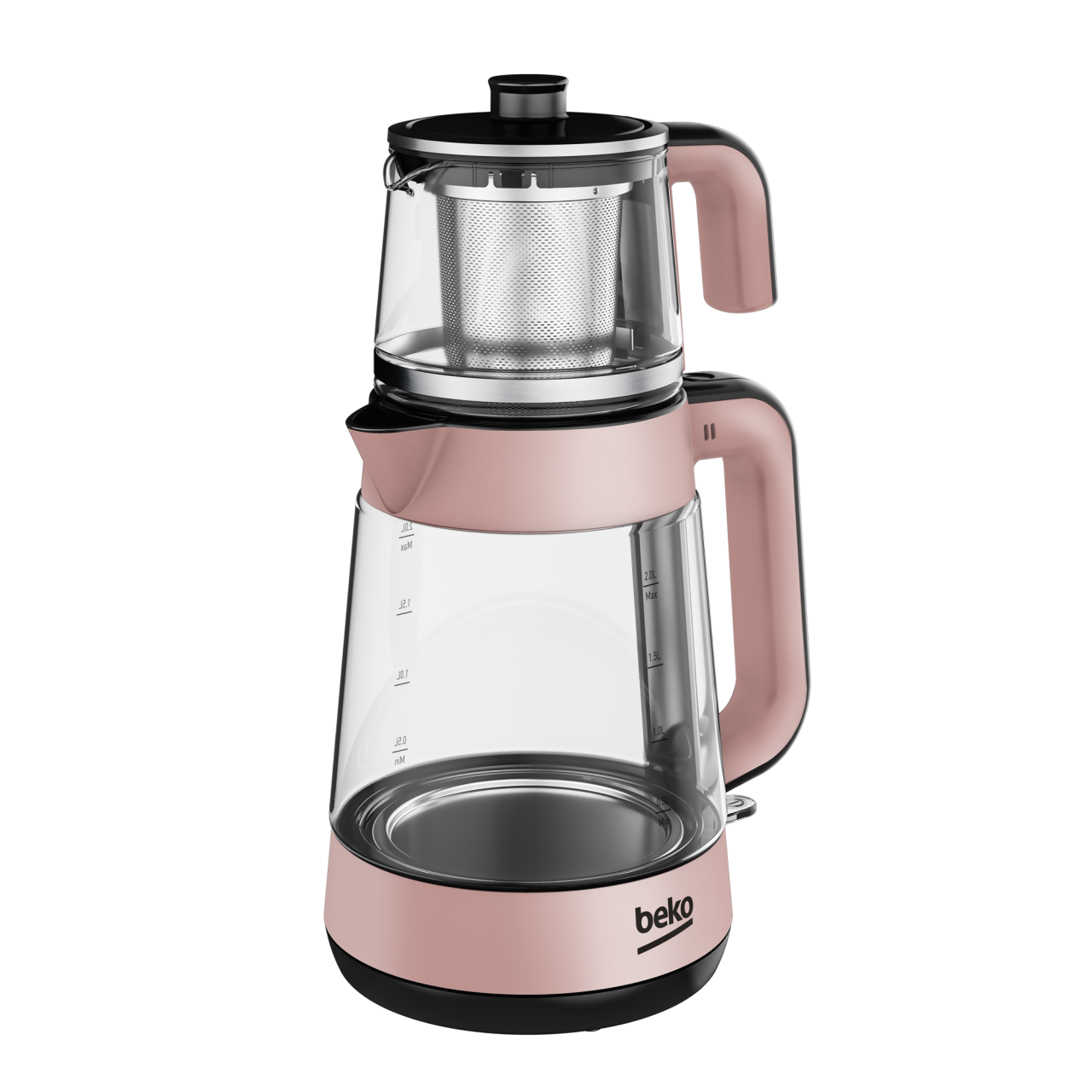 Beko CM 5964 R Floral Rose Gold 1900 W Cam Demlikli Çay Makinesi