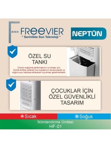 Freevier HF-01 Neptün Uzaktan Kumadanlı Kule Tipi Vantilatör