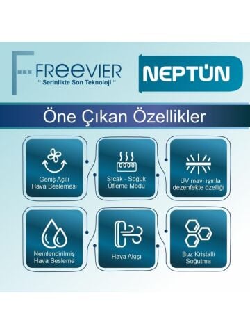 Freevier HF-01 Neptün Uzaktan Kumadanlı Kule Tipi Vantilatör