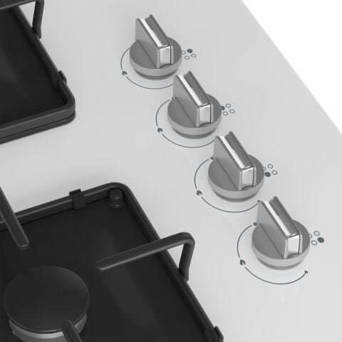 Beko BOCD K 6510 EB Beyaz Cam Ankastre Ocak