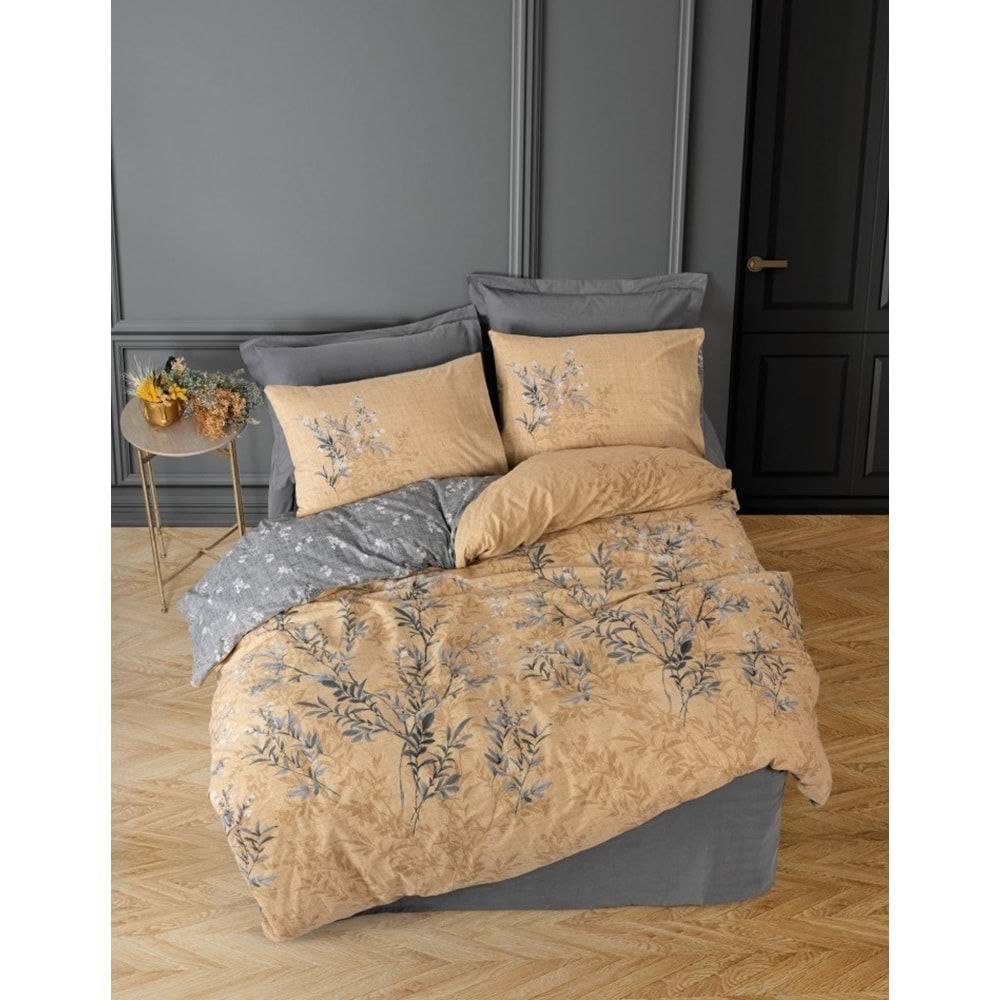 Cotton Box Mode Line Ranforce Çift Kişilik Nevresim Takımı-Vera Gri