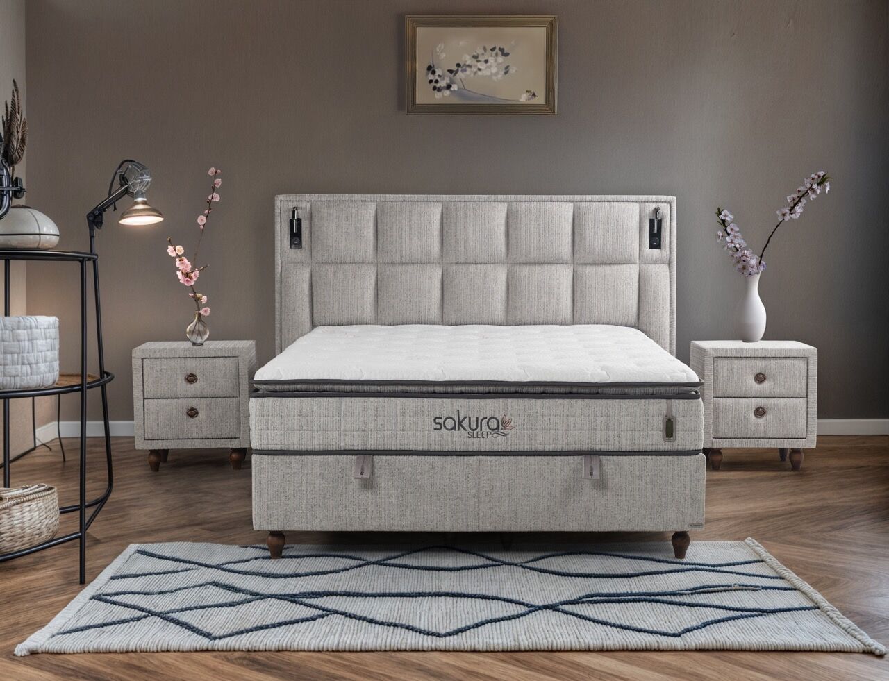 MyViscoo Sakura Yatak Baza Başlık Set