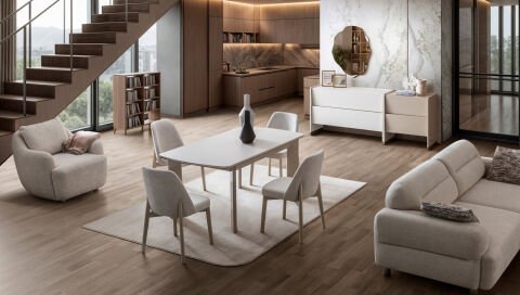 Japandi Yemek Odası Takımı