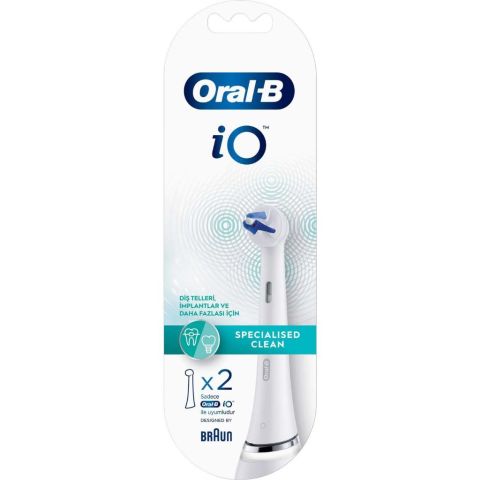 Oral-B iO Specialised Clean Beyaz Diş Fırçası Yedek Başlığı 2'li