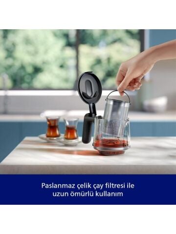 Philips HD7350/00 1900 W Cam Demlikli Çay Makinesi