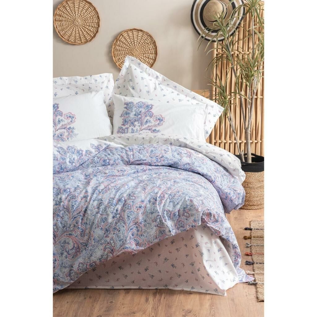 Cotton Box Bohem Çift Kişilik Nevresim Takımı Mapiya Mavi